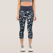 冬エレガントの青 カプリレギンス (正面)