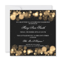 冬エレガントの40歳の誕生日パーティー金ゴールド