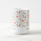 冬エレガントフローラフェスティバルホリデイ コーヒーマグカップ (中央)