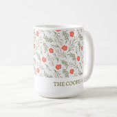 冬エレガントフローラフェスティバルホリデイ コーヒーマグカップ (正面右)