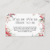 冬エレガントフローラブライダルレシピ エンクロージャーカード (正面)