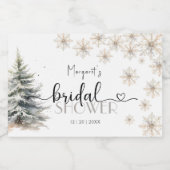 冬エレガントブライダルシャワー スパークリングワインラベル (シングルラベル)