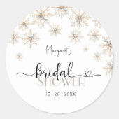 冬エレガントブライダルシャワー ラウンドシール (正面)