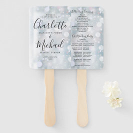 冬エレガントモダン婚式プログラム ハンドファン