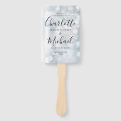 冬エレガントモダン婚式プログラム ハンドファン (正面)