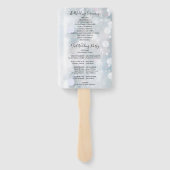 冬エレガントモダン婚式プログラム ハンドファン (裏面)