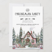 冬エレガント会社クリスマスパーティー 招待状 (正面)
