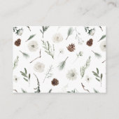 冬エレガント何人のキスフローラ水色 エンクロージャーカード (裏面)