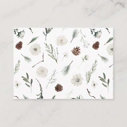 冬エレガント何人のキスフローラ水色 エンクロージャーカード (裏面)