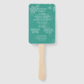 冬エレガント婚式プログラム ハンドファン (裏面)