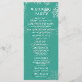 冬エレガント婚式プログラム プログラム (裏面)