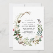 冬エレガント季開花結婚式招待状 招待状 (正面)