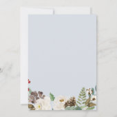 冬エレガント季開花結婚式招待状 招待状 (裏面)