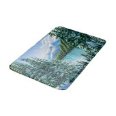 冬エレガント山湖松林自然 バスマット (アングル)