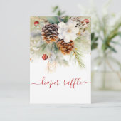 冬エレガント常緑おむつラッフル エンクロージャーカード (スタンド正面)