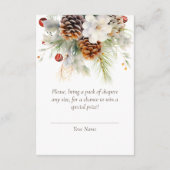 冬エレガント常緑おむつラッフル エンクロージャーカード (裏面)