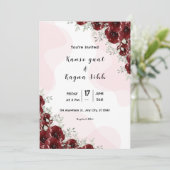 冬エレガント招待状カードデザインテンプレート 招待状 (スタンド正面)