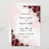 冬エレガント招待状カードデザインテンプレート 招待状 (正面/裏面)