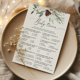 冬エレガント書道ベビートリビアゲーム