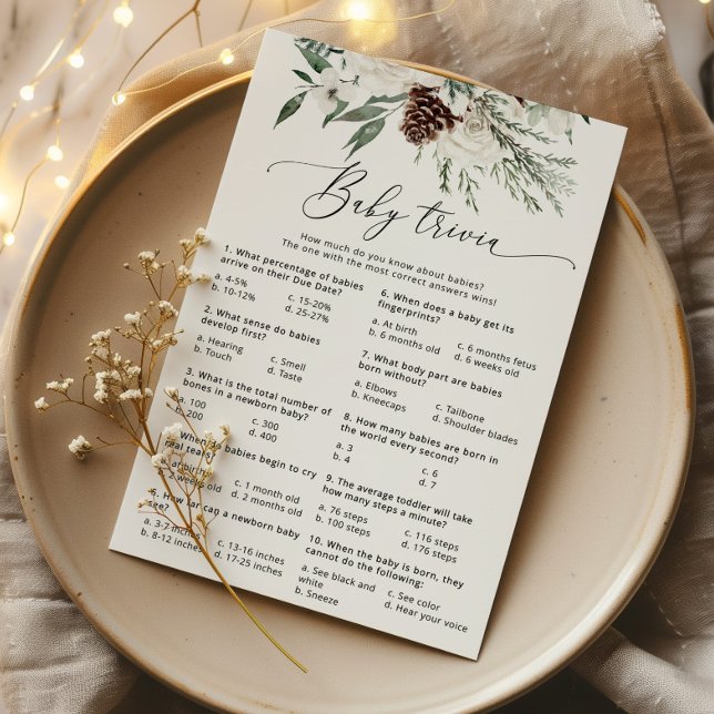 冬エレガント書道ベビートリビアゲーム (クリエイターアップロード済み)