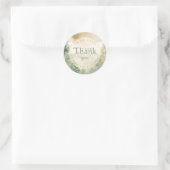 冬エレガント松の木の森結婚ありがとう ラウンドシール (バッグ)