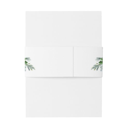 冬エレガント松ベリークリスマス結婚ズ 招待状ベリーバンド (裏面例)