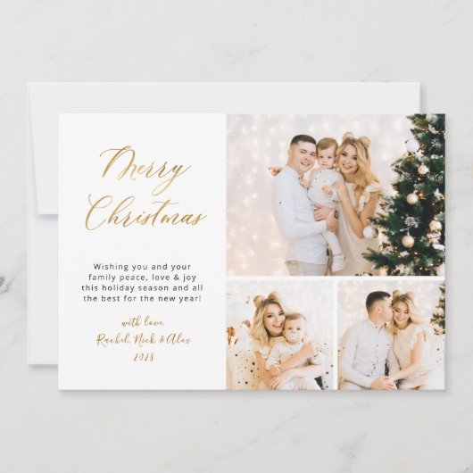 冬エレガント植物学3写真数々のクリスマス シーズンカード (正面)