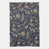 冬エレガント植物学 キッチンタオル (縦)