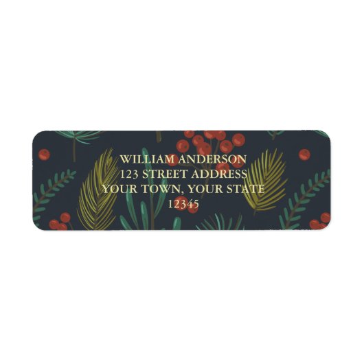 冬エレガント植物学 ラベル (正面)