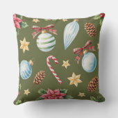 冬エレガント植物性クリスマス枕 クッション (裏面)