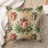 冬エレガント植物性クリスマス枕 クッション (ブランケット)