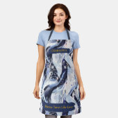 冬エレガント植物用エプロン名前をカスタムする エプロン (着用した状態)