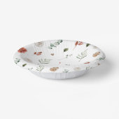 冬エレガント植物赤フローラブライダルシャワー ペーパーボウル (傾斜あり)