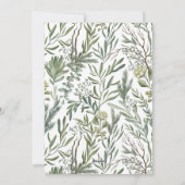 冬エレガント水彩緑色植物写真 シーズンカード (裏面)
