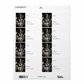 冬エレガント水色植物性ギフトラベル ラベル (フルシート)