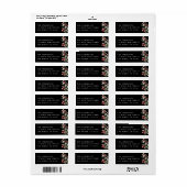 冬エレガント水色植物性差出人住所 ラベル (フルシート)