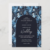 冬エレガント生野はっきりした花 招待状 (正面)