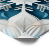 冬エレガント用スノーフレーク・パターン ポスター (コーナー)