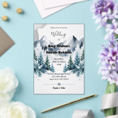 冬エレガント結婚式招待状アクリル アクリル招待状 (インサイチュ (ウェディング))