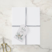 冬エレガント綿ユーカリブライダルシャワー ギフトタグ (より糸付き)