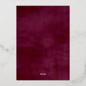 冬エレガント緑化モノグラムリース金ゴールド 箔シーズンカード (裏面)