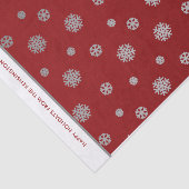 冬エレガント銀の赤い雪片パターン 薄葉紙 (詳細)
