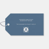 冬エレガント雪の木のホリ企業のデイ ギフトタグ (裏面横)