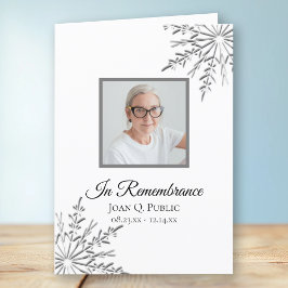 冬エレガント雪の雪葬儀折り プログラム