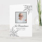 冬エレガント雪の雪葬儀折り プログラム (正面)