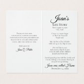 冬エレガント雪片の葬儀記念祈りの言葉 名刺 (内部フラット)