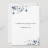 冬エレガント青葉ボホ結婚のQRコード セーブザデート (裏面)