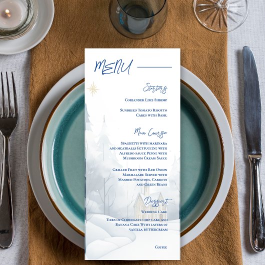 冬エレガント風雪の結婚式 メニュー