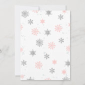 冬オベビーディアファウンベビーシャワー招待状 招待状 (裏面)