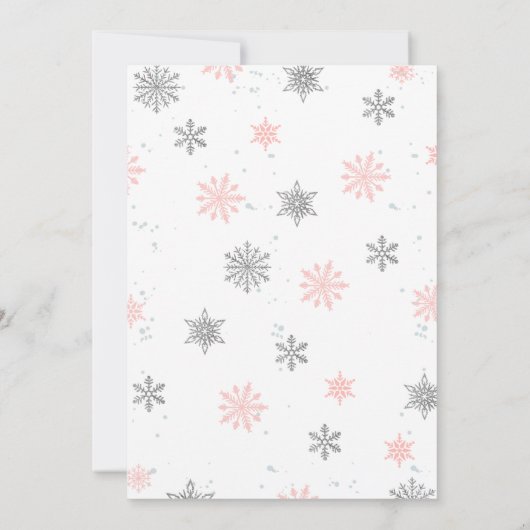 冬オベビーディアファウンベビーシャワー招待状 招待状 (裏面)